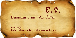 Baumgartner Virág névjegykártya